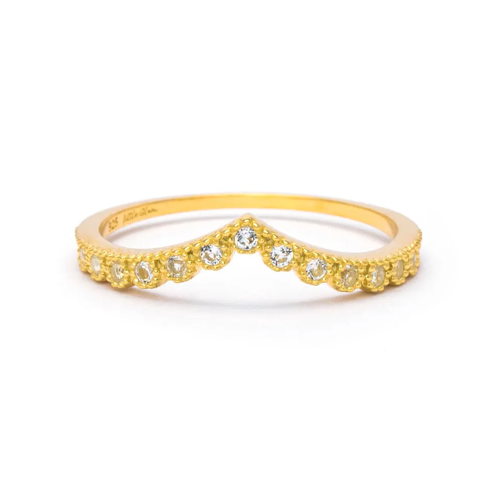 Grace White Topaz V Band