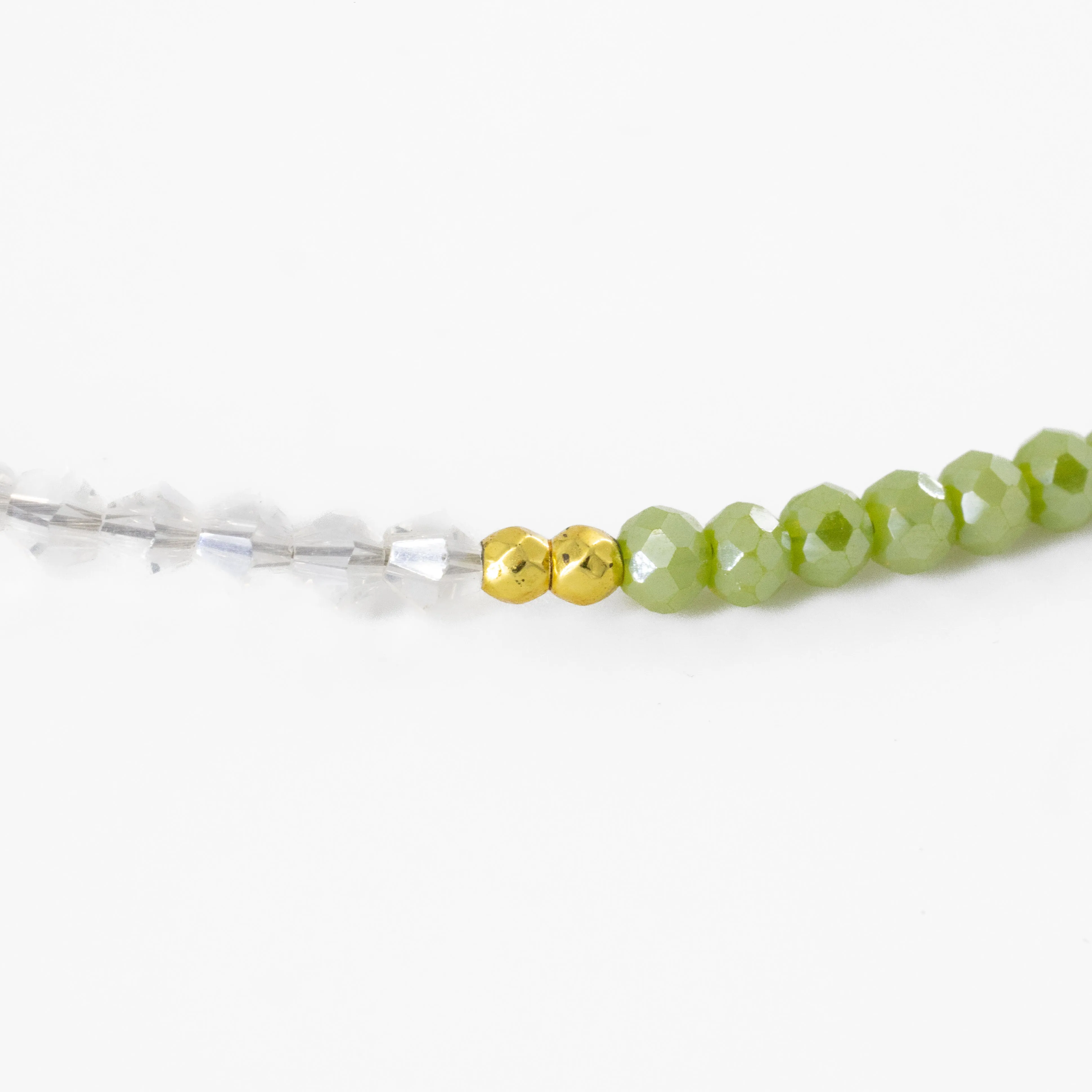 Green and Transparent Beaded Choker