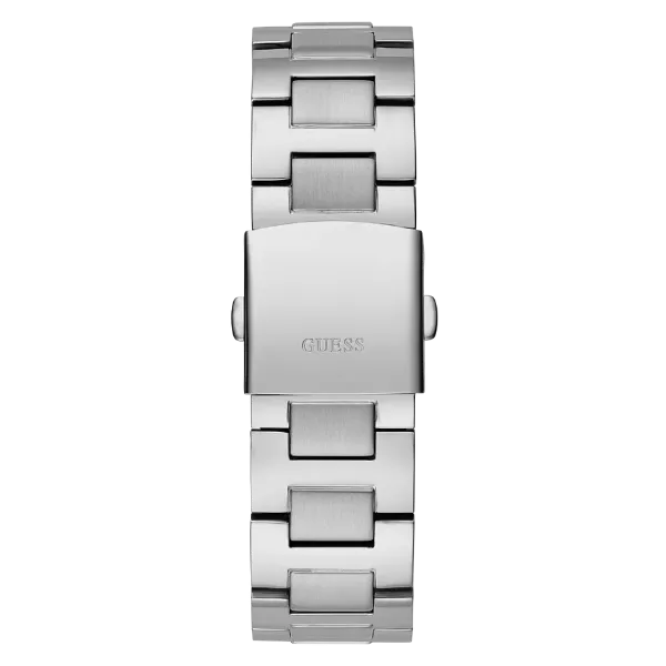 Guess Empire Silver Stainless Steel Tiffany Blue Dial Quartz Watch for Gents - GW0489G3