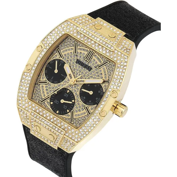 Guess Phoenix Black Silicone Strap Black Dial Quartz Watch for Gents - GW0048G2