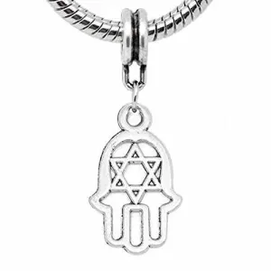 Hamsa Hand European Bead Compatible for Most European Snake Chain Bracelet