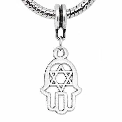 Hamsa Hand European Bead Compatible for Most European Snake Chain Bracelet