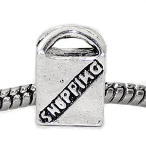 Hand Bag Shopping Charm Spacer Beads for Snake Chain Charm Bracelet