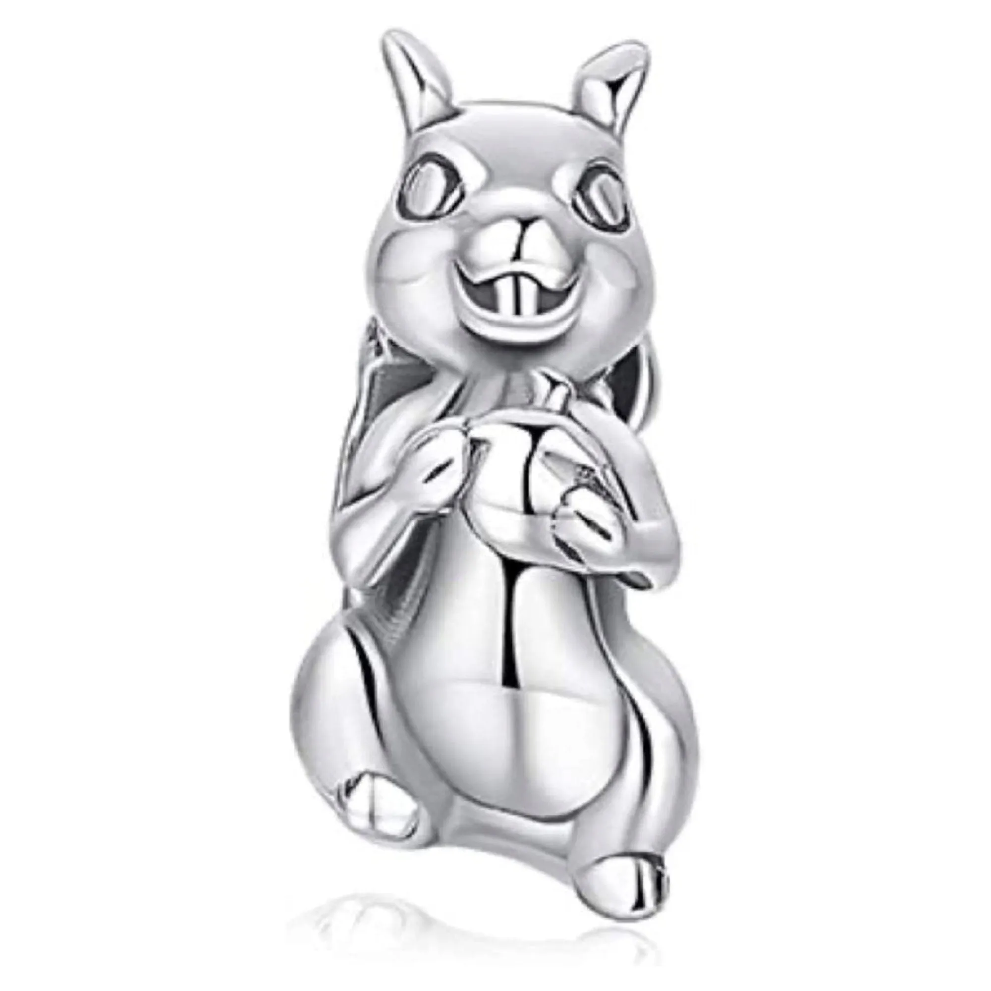 Happy Squirrel Bead Charm