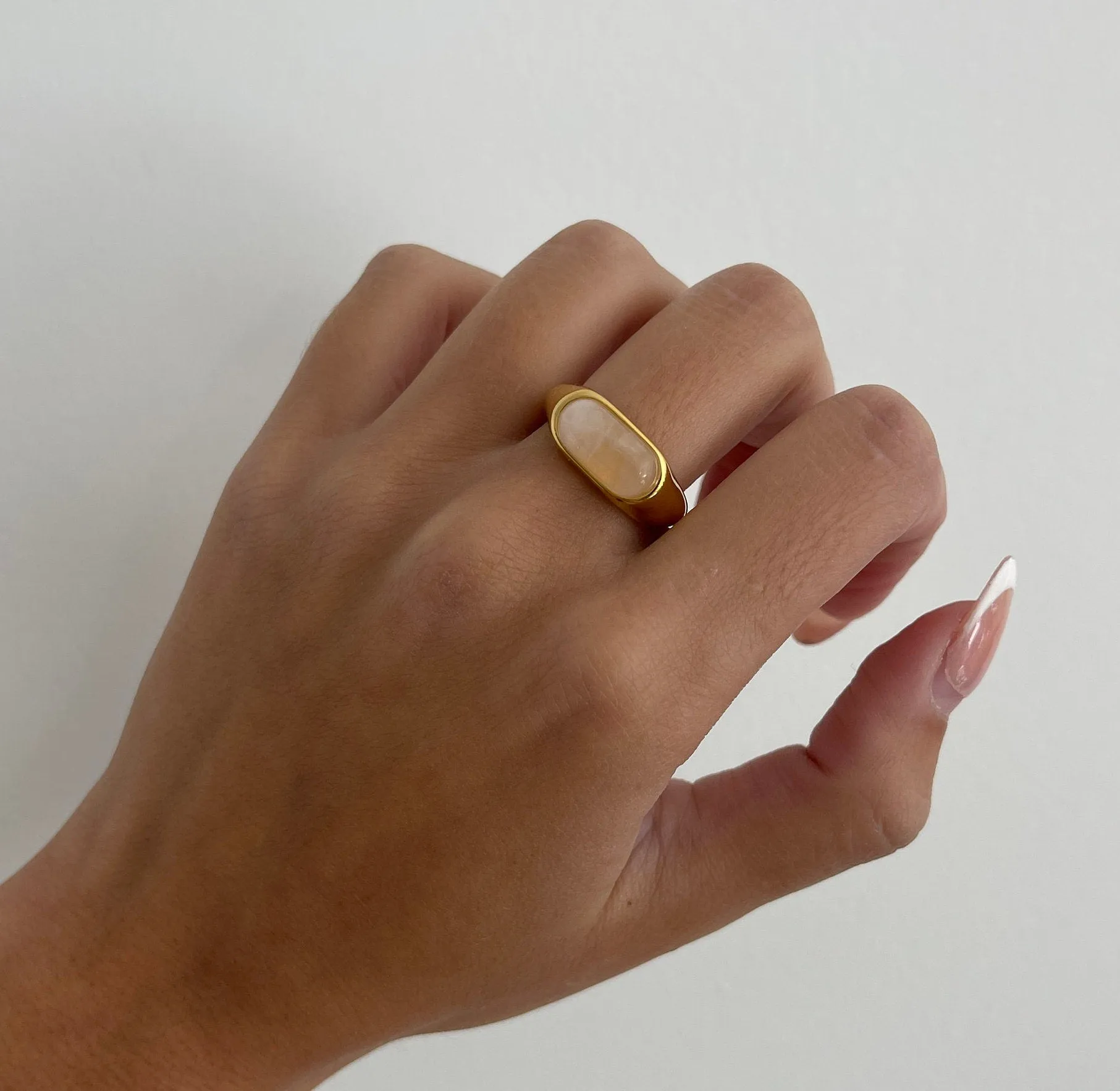 Haylee Thin Gemstone Ring
