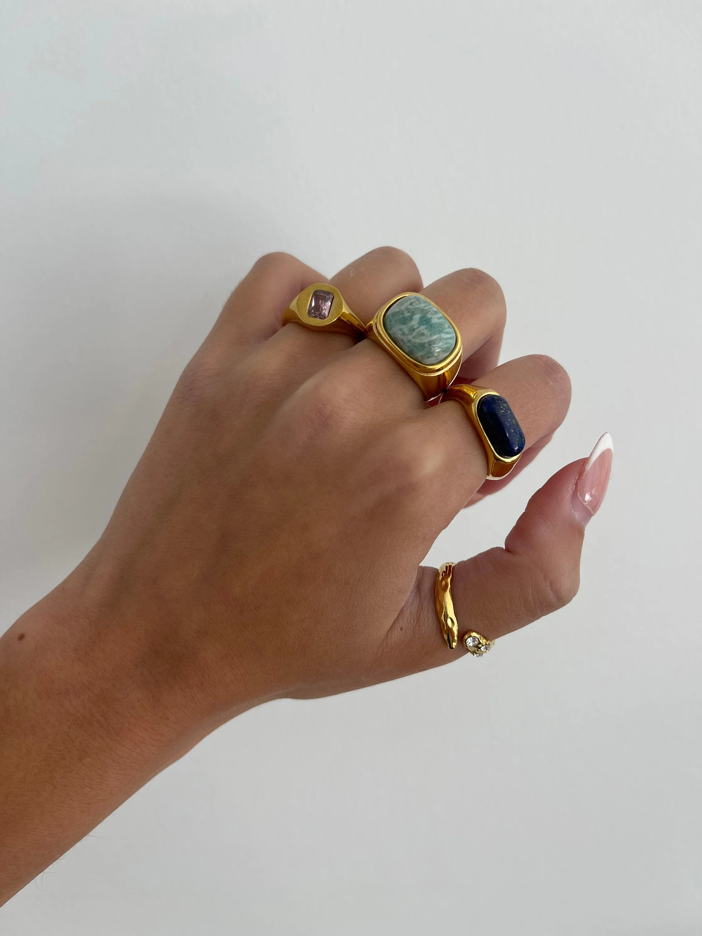 Haylee Thin Gemstone Ring