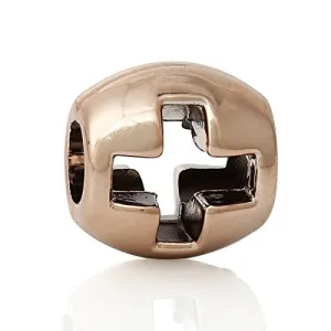 Hollow Cross Bead Compatible for Most European Snake Chain Bracelet