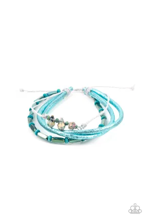 Holographic Hike Blue Paparazzi Bracelet