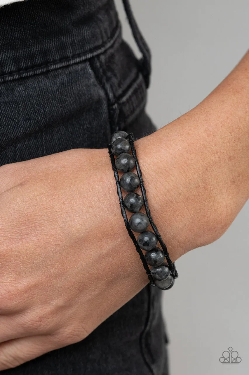 Homespun Stones Black Paparazzi Bracelet