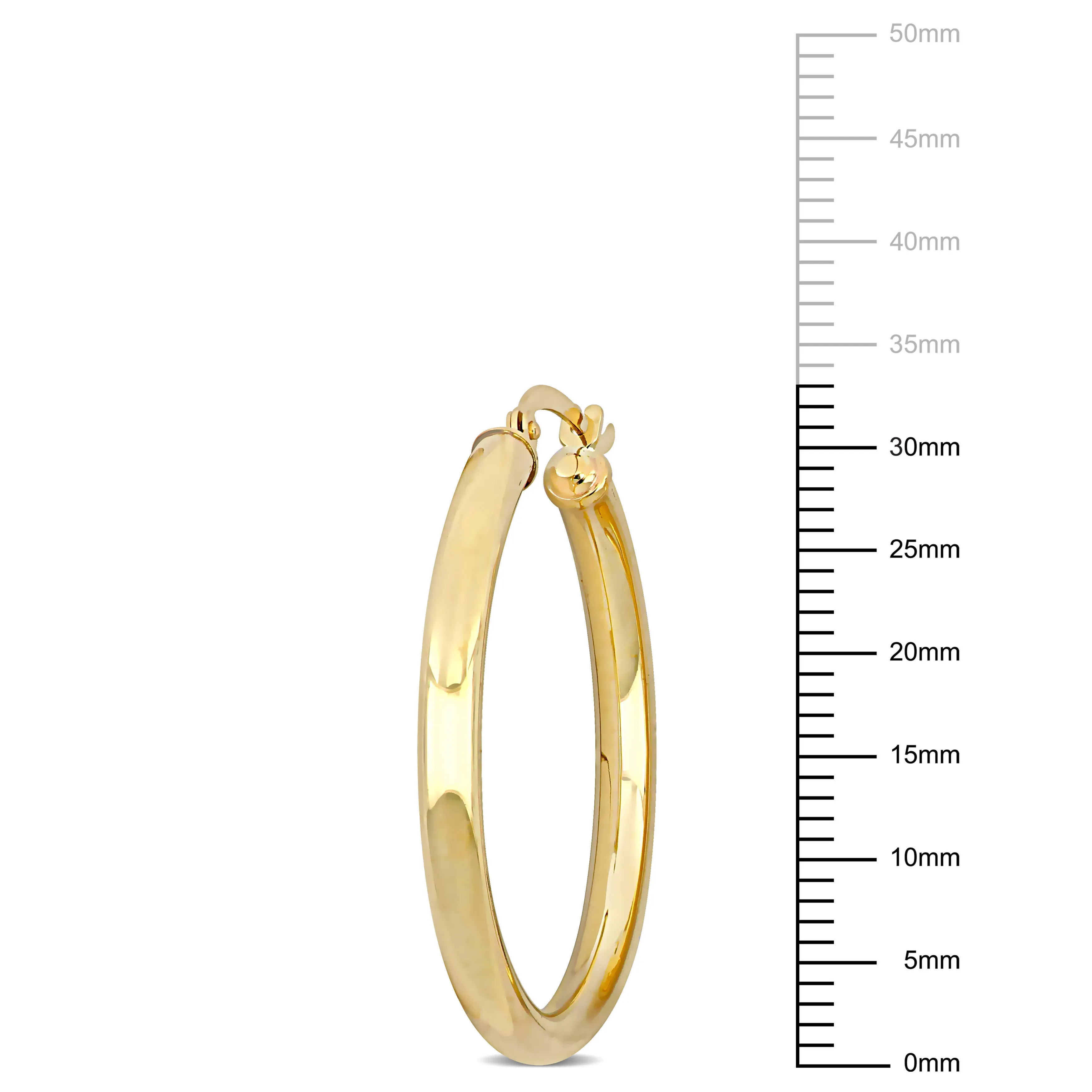 HOOP EARRINGS GOLD 10K YELLOW 32MM