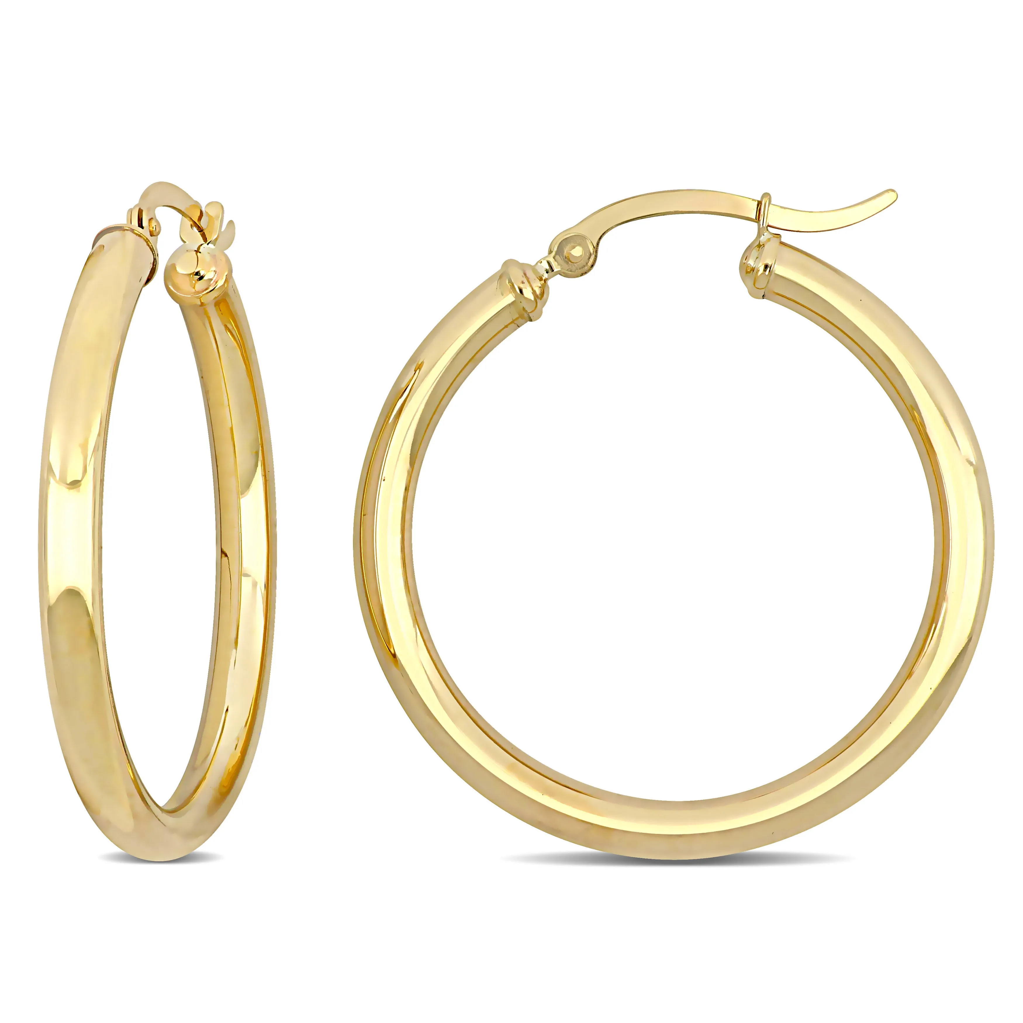 HOOP EARRINGS GOLD 10K YELLOW 32MM