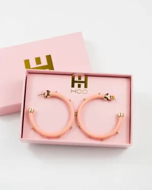 Hoop Earrings in Rose/Gold Balls | Rose/Gold Balls