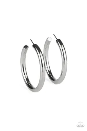Hoop Hustle Silver Paparazzi Earrings