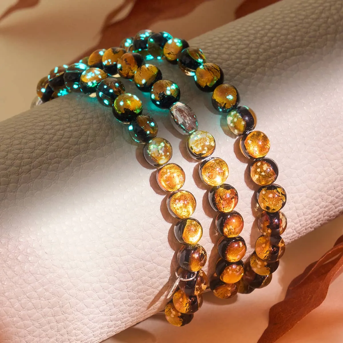 Hunter's Moon | .925 Sterling Silver | Lunar Glass Bracelet