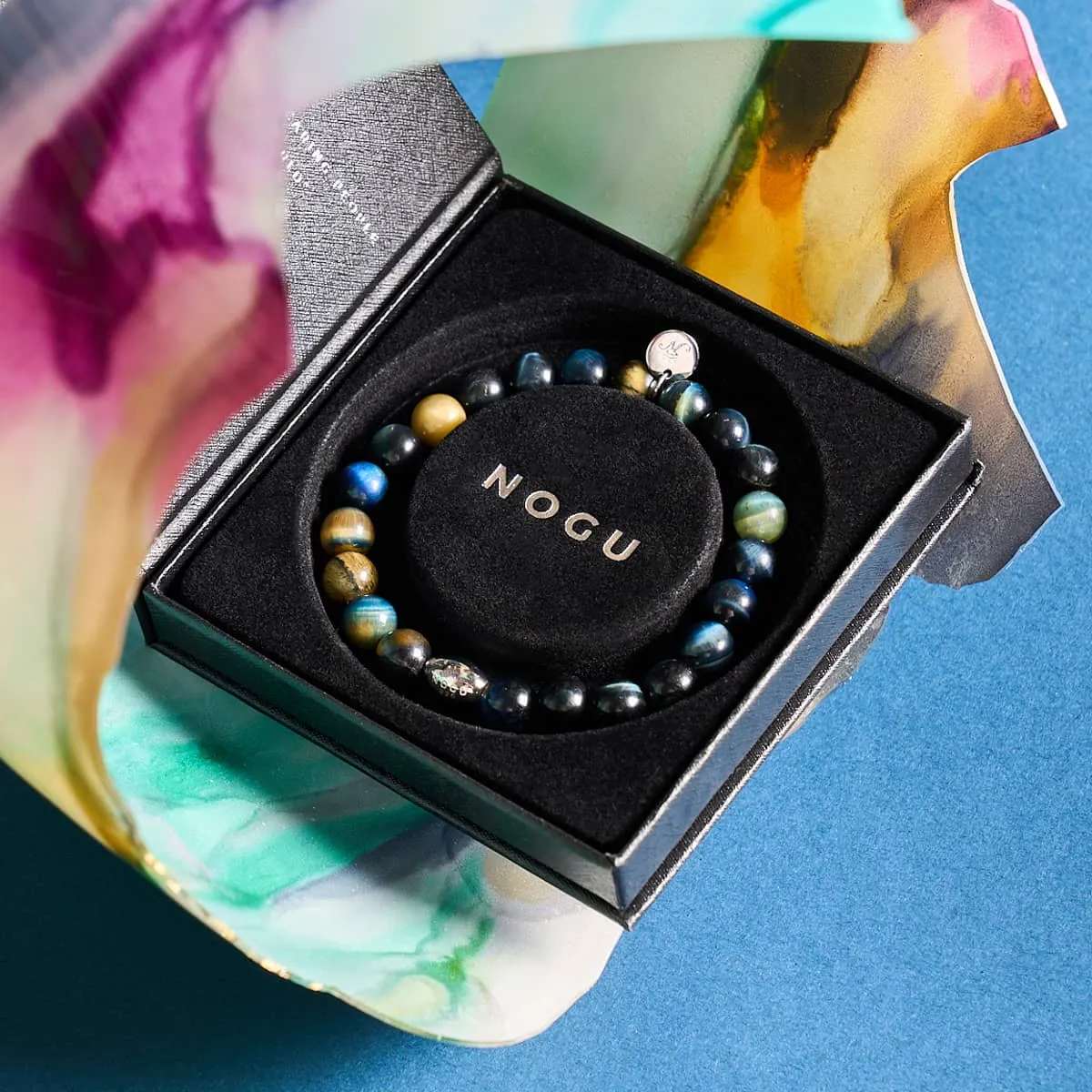 Indigo Sunrise | .925 Sterling Silver | Galaxy Tiger's Eye Bracelet