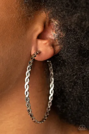 Infinite Twist Silver Paparazzi Earrings
