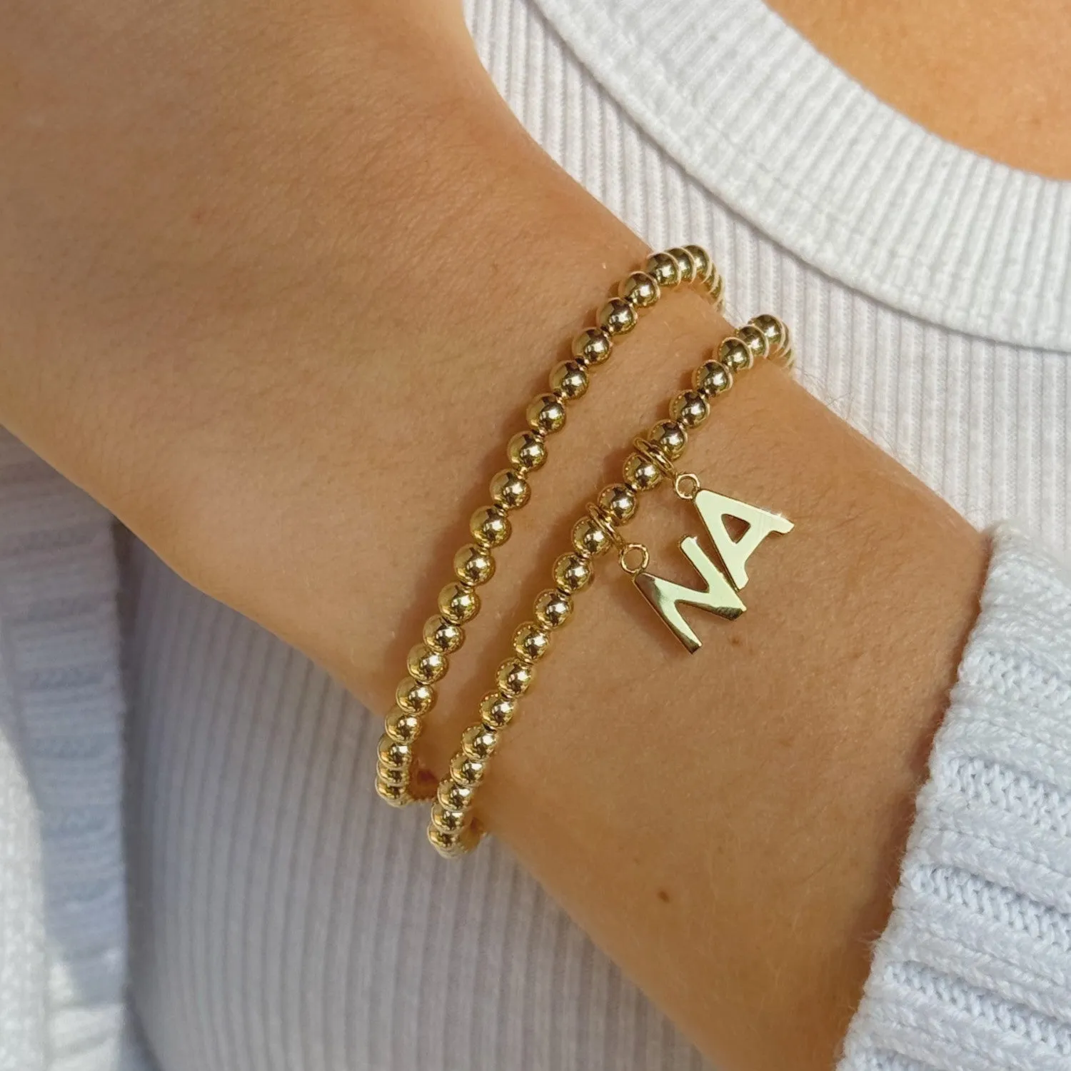 Initial Bead Bracelet