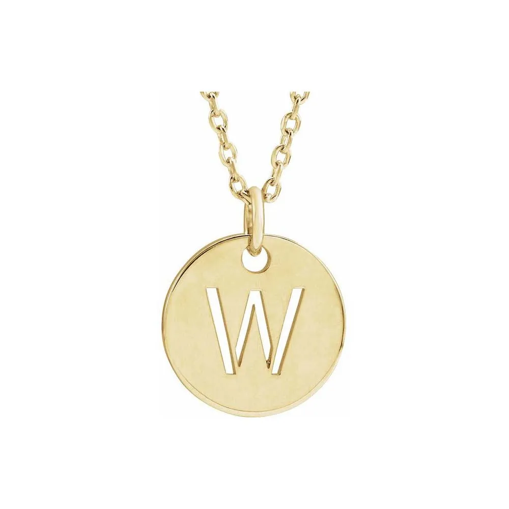 Initial Cutout Pendant