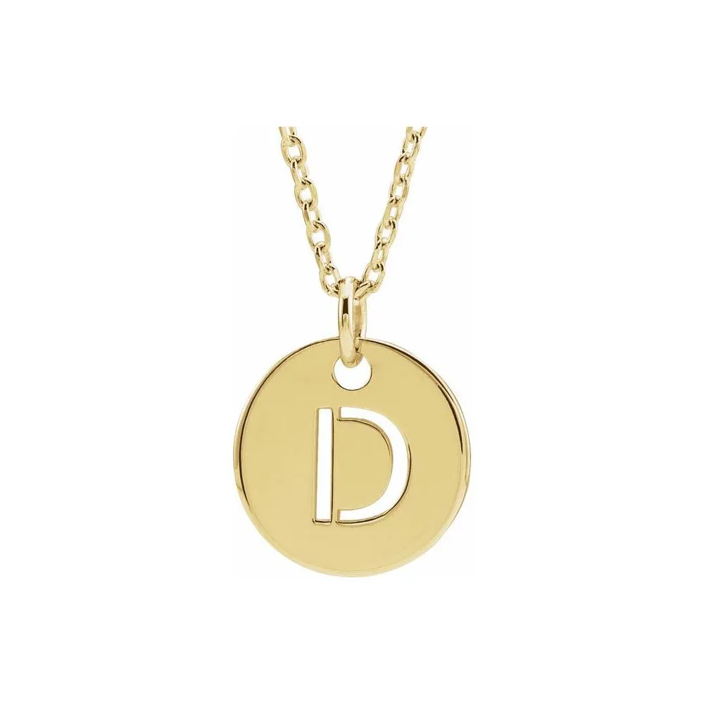 Initial Cutout Pendant