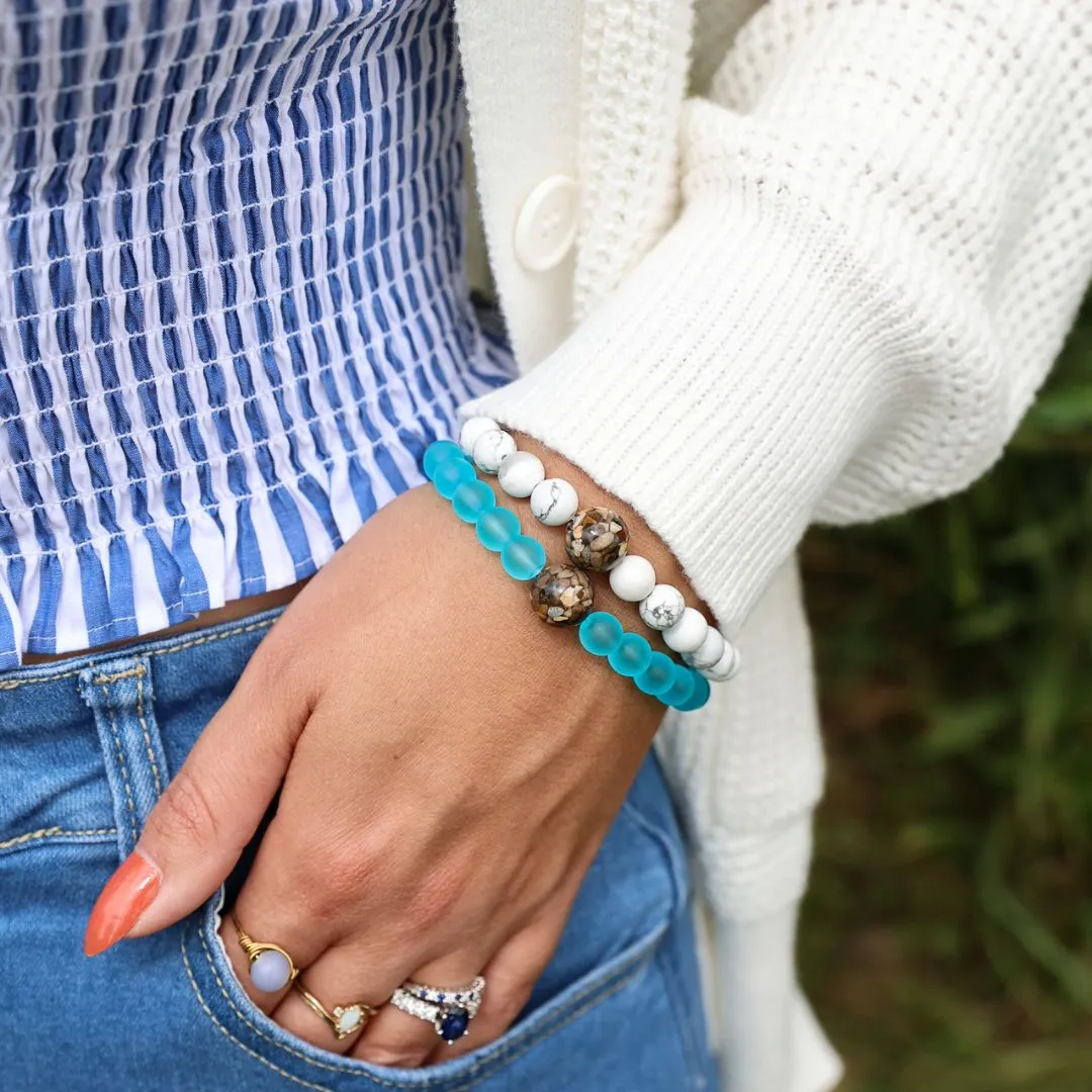 Iowa Stones   Turquoise Bay Glass