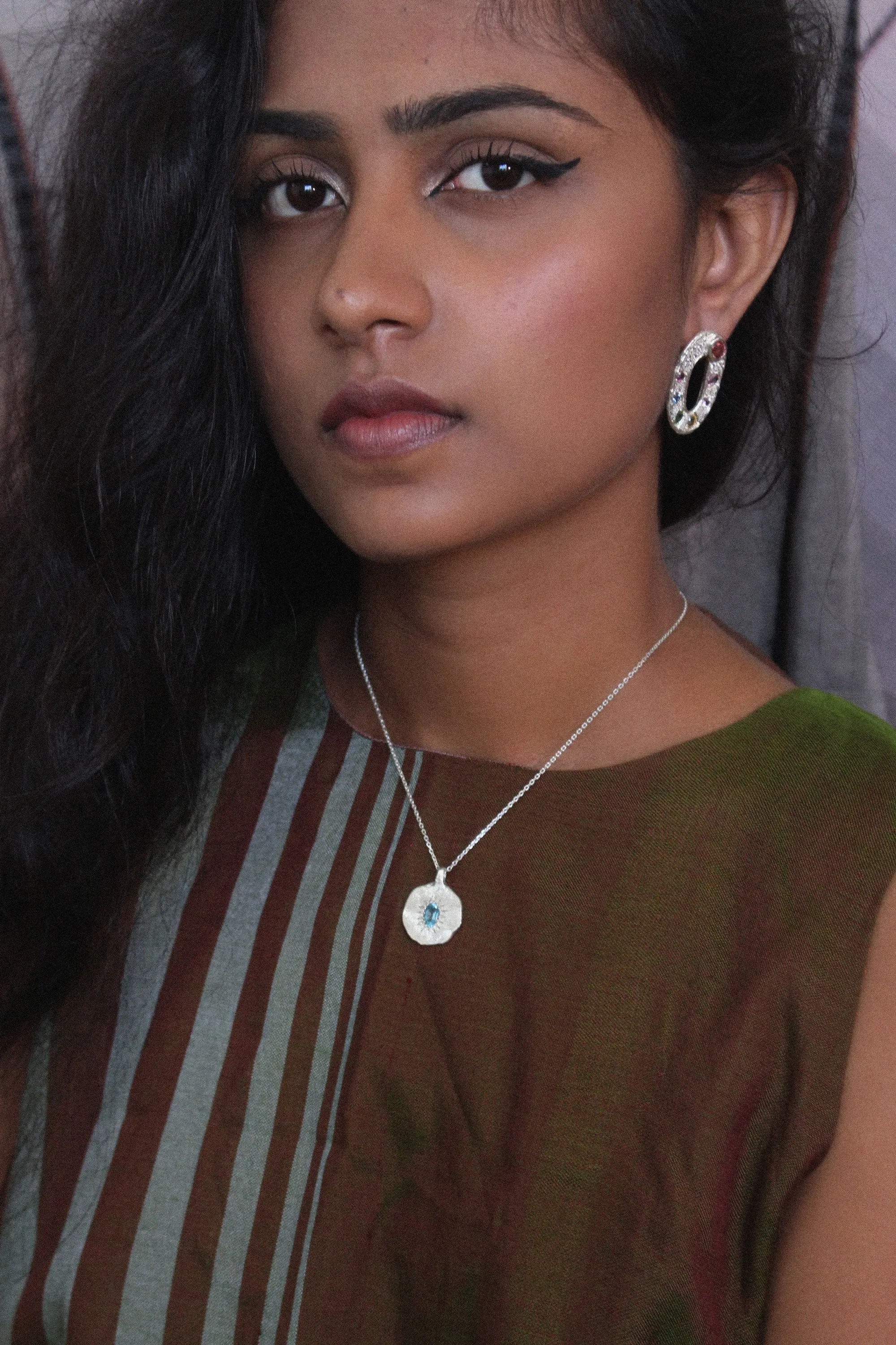 Ira Blue Topaz Silver Pendant