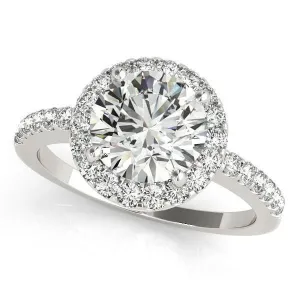 Jennifer Round Center Stone Halo Engagement Ring