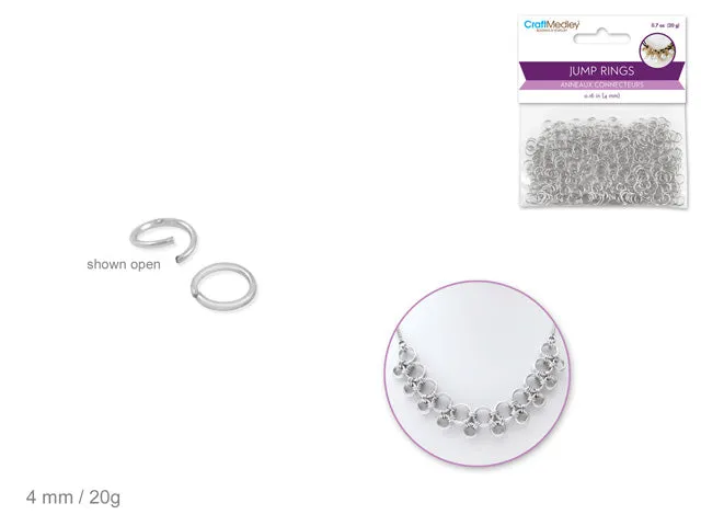 Jewelry Findings: 4mm Jump Ring 20g