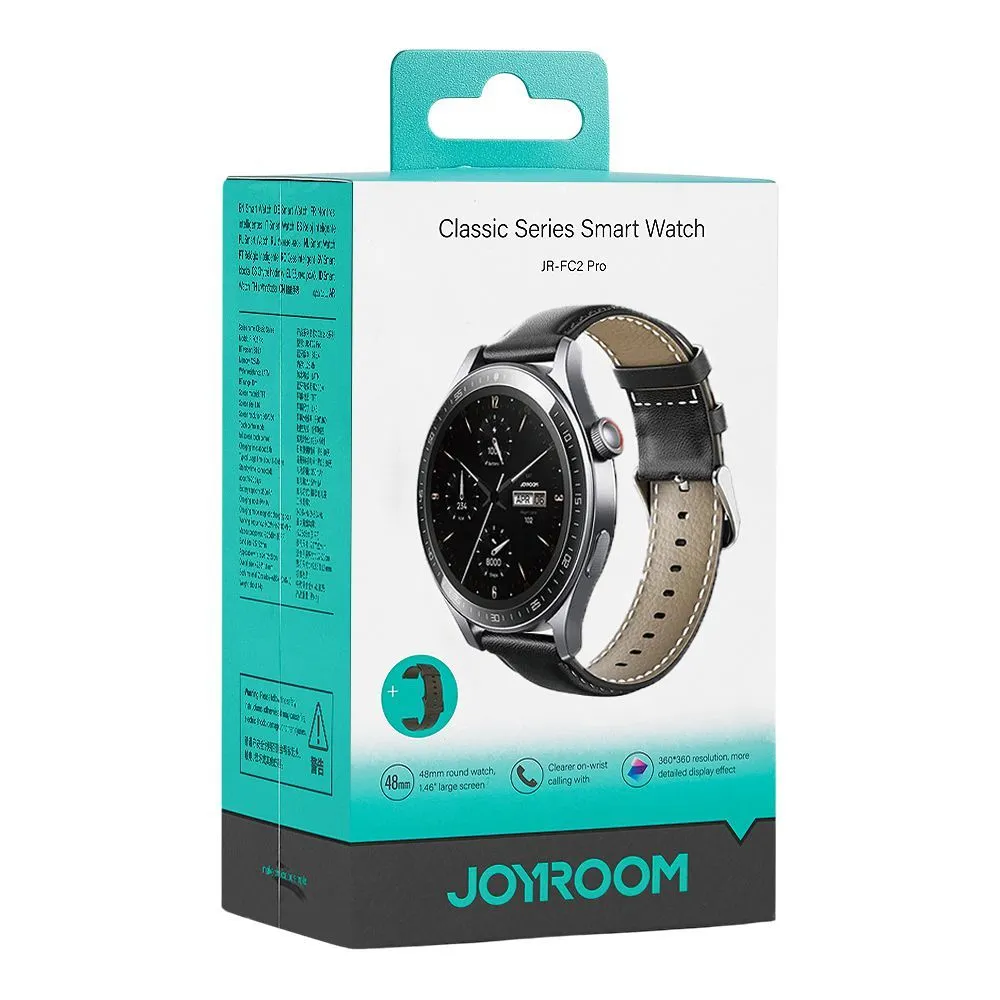 Joyroom Classic Series Make/Answer Call Smart Watch, Space Grey, JR-FC2 Pro