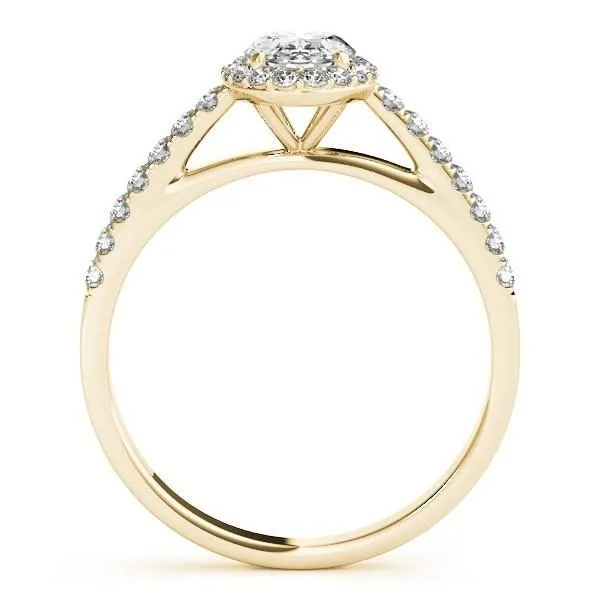 Karas Oval Center Stone Cathedral Halo Engagement Ring