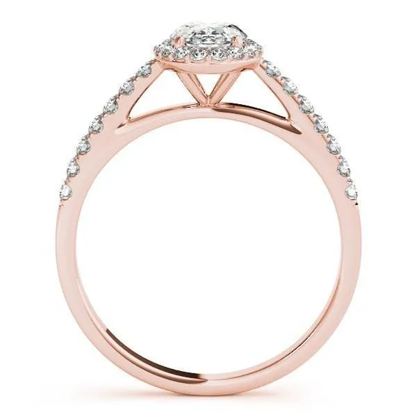 Karas Oval Center Stone Cathedral Halo Engagement Ring
