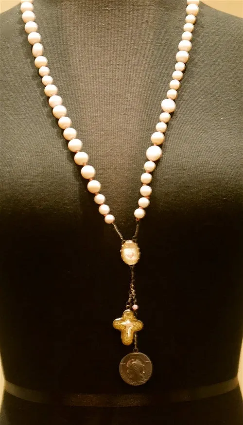 Kimmie Winter Pink Beaded Rosary