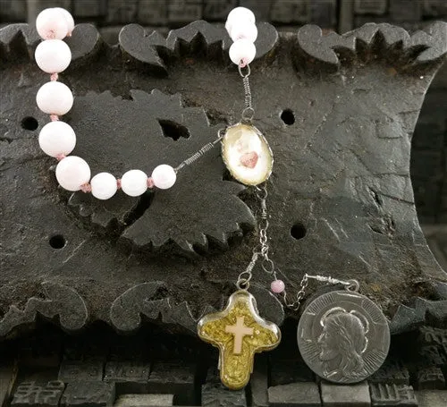 Kimmie Winter Pink Beaded Rosary