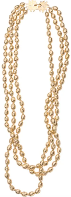 Klecks Gold Trade Beaded Necklace