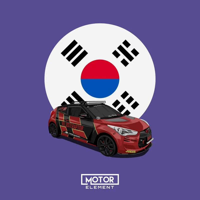 Korean Cars | Custom Digital Drawing