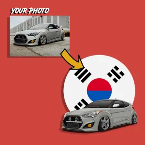Korean Cars | Custom Digital Drawing