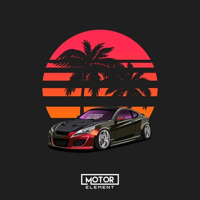 Korean Cars | Custom Digital Drawing
