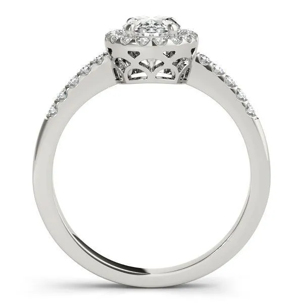 Kourtney Oval Center Stone Halo Engagement Ring