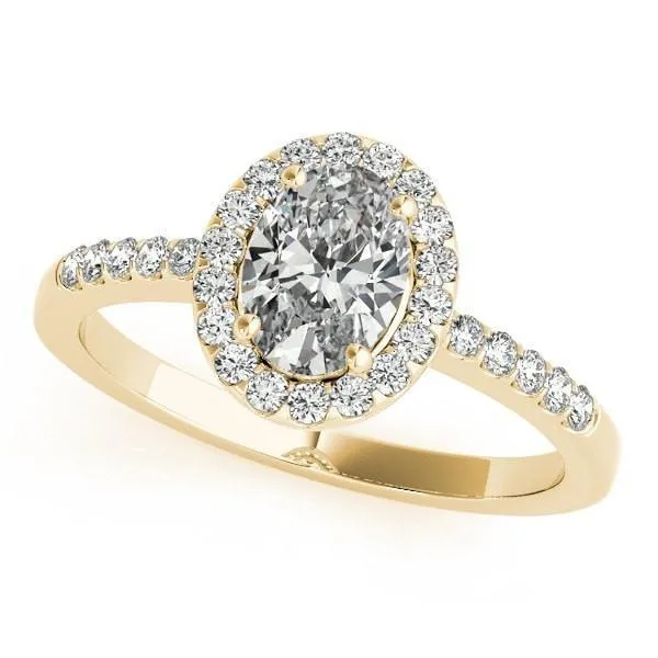 Kourtney Oval Center Stone Halo Engagement Ring