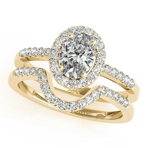Kourtney Oval Center Stone Halo Engagement Ring