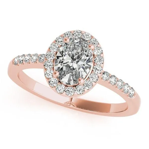 Kourtney Oval Center Stone Halo Engagement Ring
