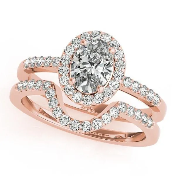 Kourtney Oval Center Stone Halo Engagement Ring