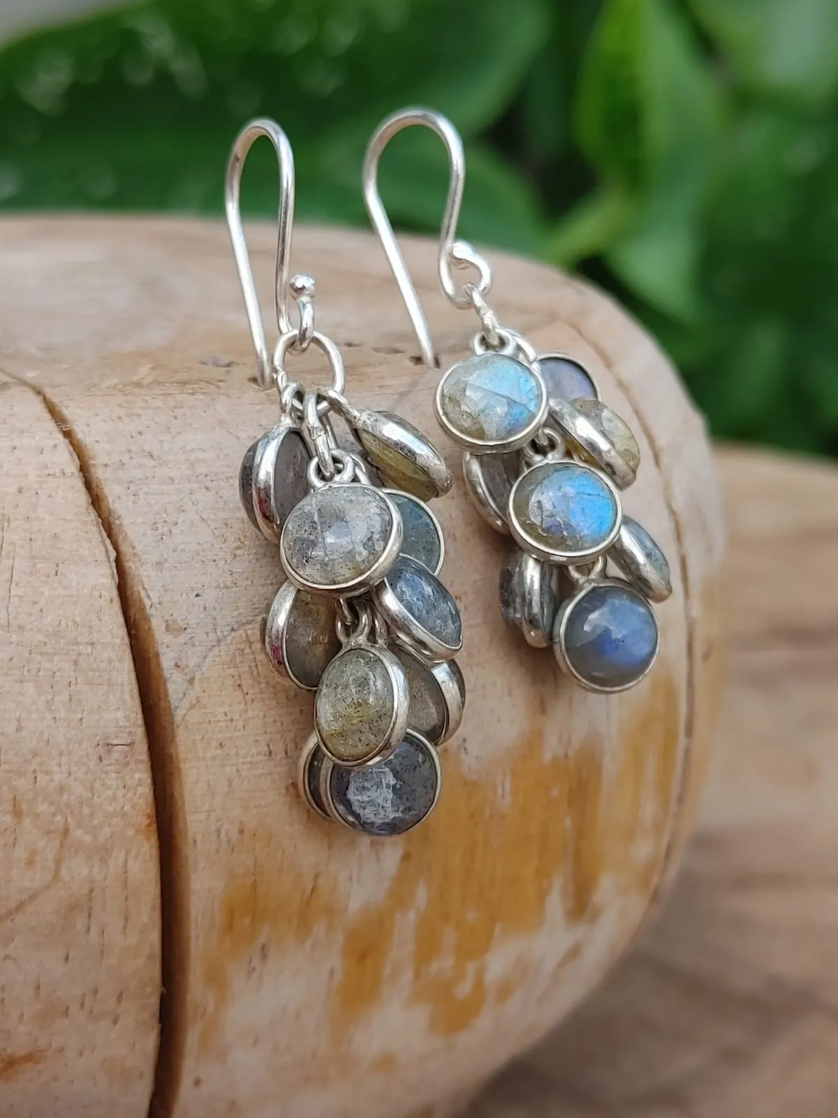 Labradorite Cluster Earrings