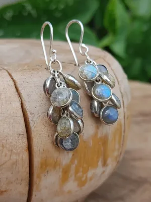 Labradorite Cluster Earrings