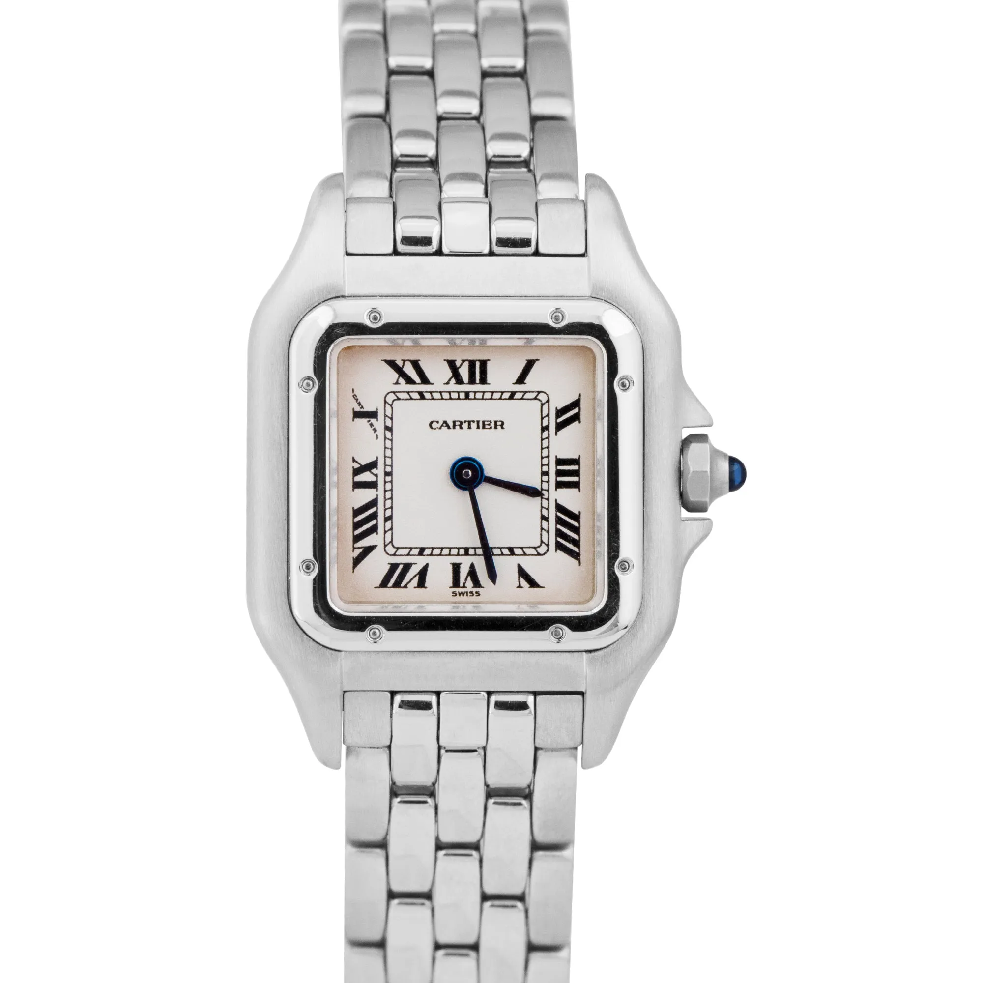 Ladies Cartier Panthere Stainless Steel Ivory Roman 22mm Quartz Watch 1320