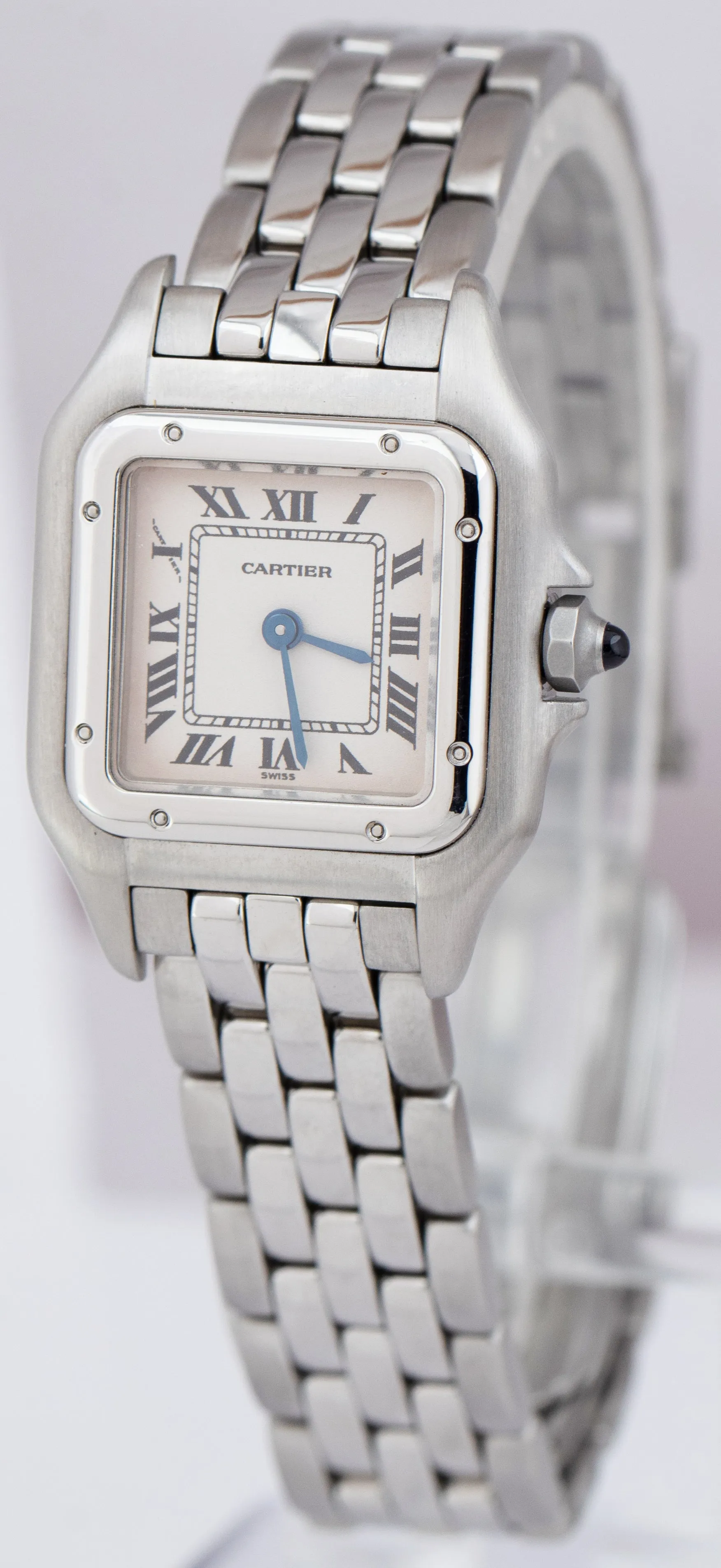 Ladies Cartier Panthere Stainless Steel Ivory Roman 22mm Quartz Watch 1320