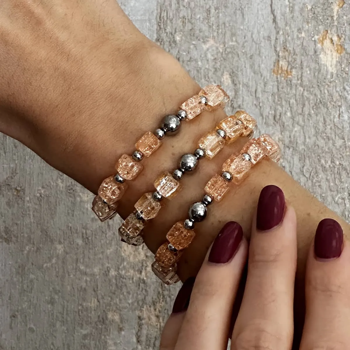 Lady Marmalade | Glitter Glass | Sugar Cube Bracelet