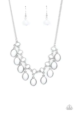 Lady of the POWERHOUSE White Paparazzi Necklace