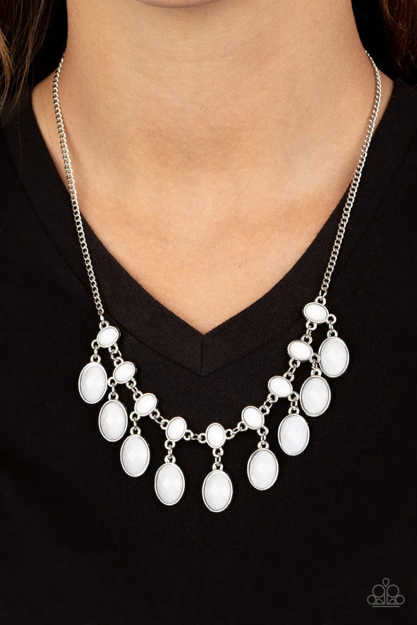 Lady of the POWERHOUSE White Paparazzi Necklace