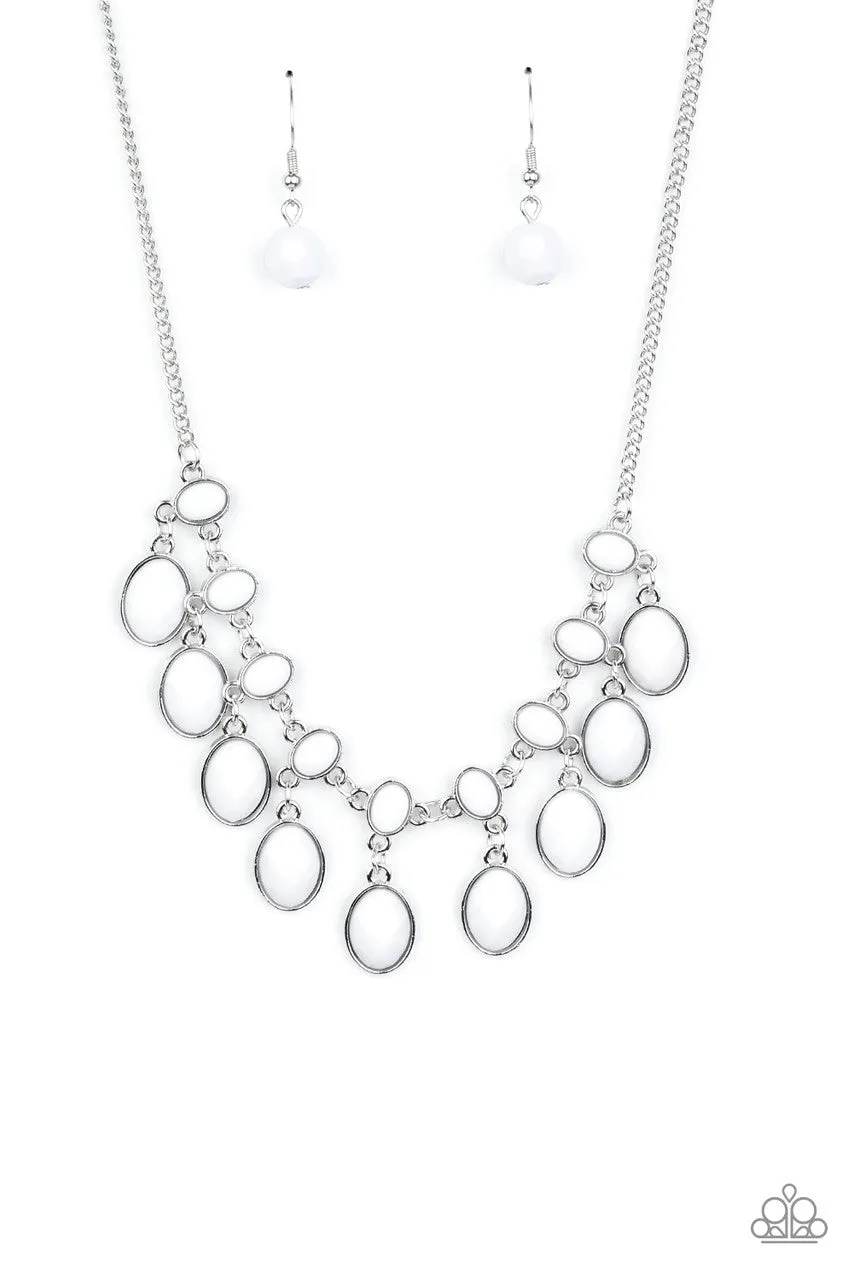 Lady of the POWERHOUSE White Paparazzi Necklace