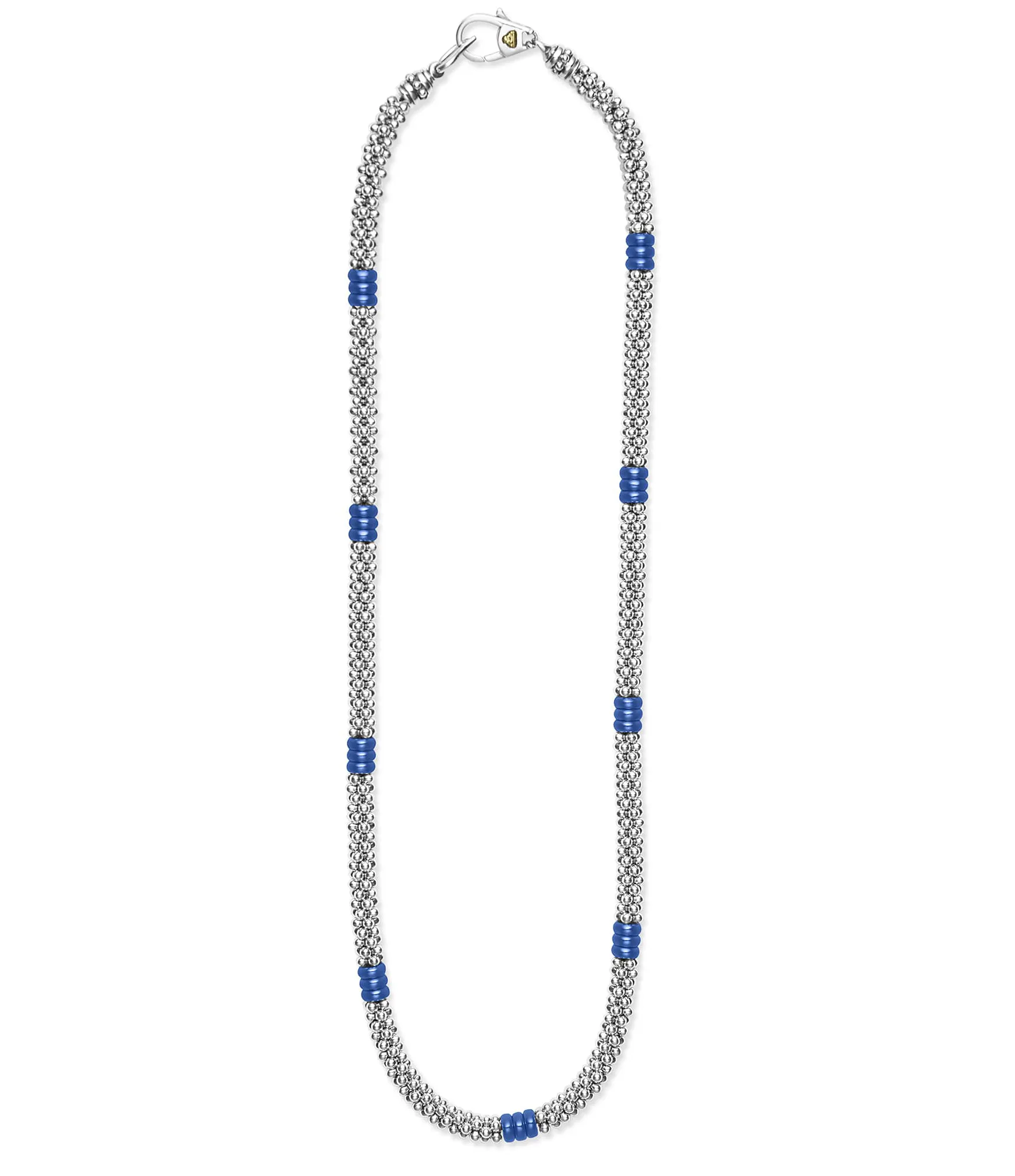 LAGOS Blue Caviar Ceramic Three Bead Station Necklace